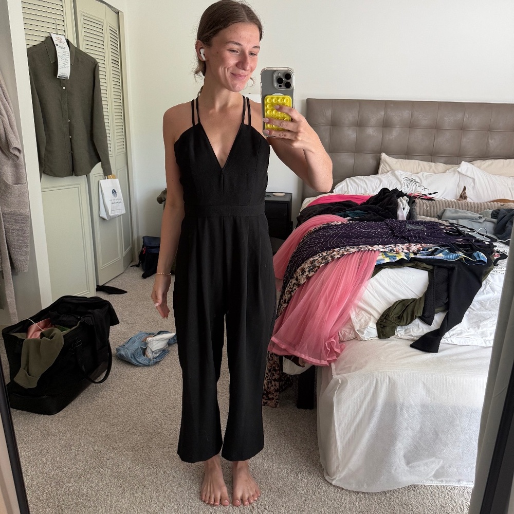 Jealous Tomato Black Jumpsuit (Ankle Length)